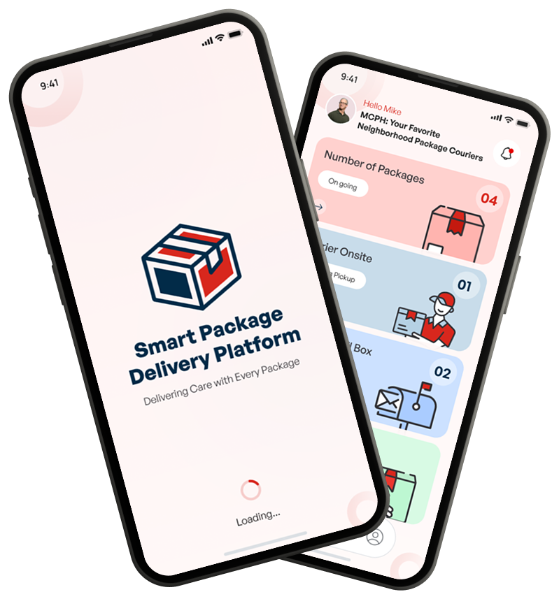 Smart Package Delivery App Mockup