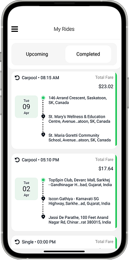 Smart Ride Sharing Solution